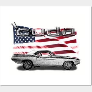 70s Cuda Posters and Art